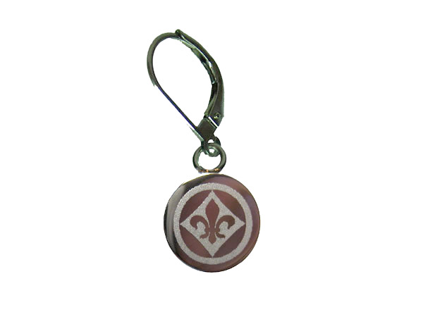 OHRH-NGER-9mm-Lilie-mit-Raute-unisex-EDELSTAHL-by-brand-A-fan Ohrhänger "SV98"