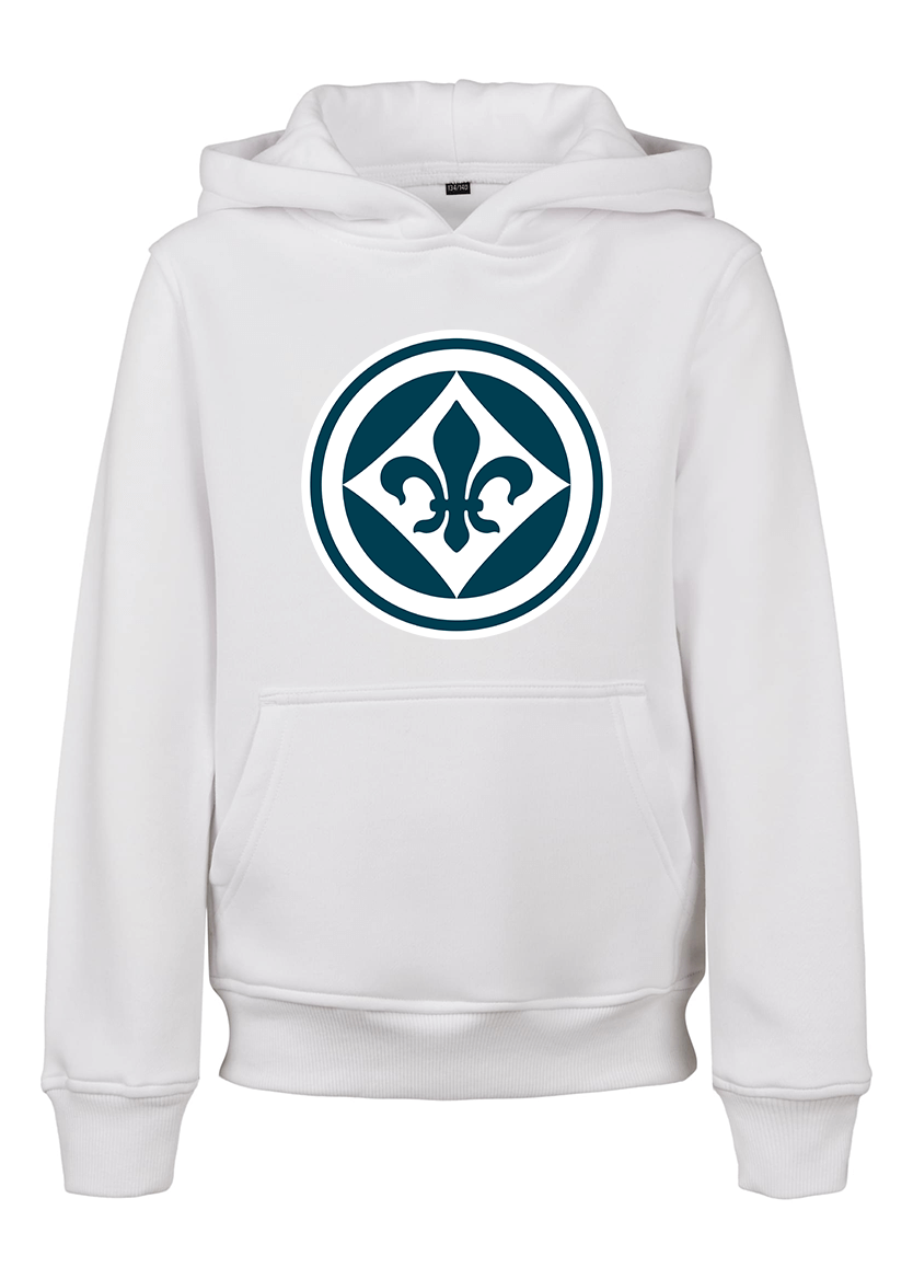 SVD1029_Weiss_Produktbild SV 98 POD-Kidshoodie "Fanlogo"