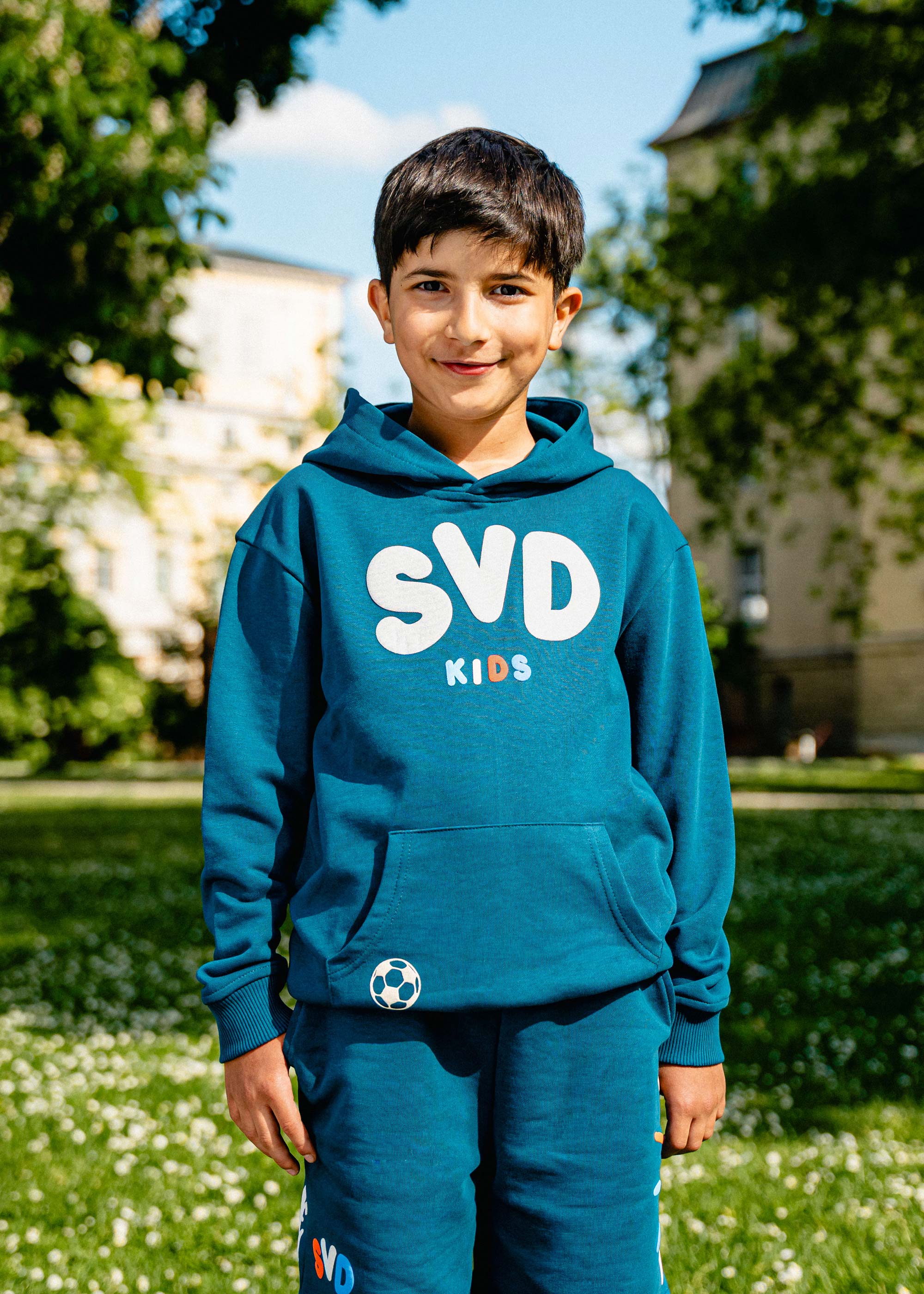SV 98 Kidshoodie College Collection "SVD", petrol