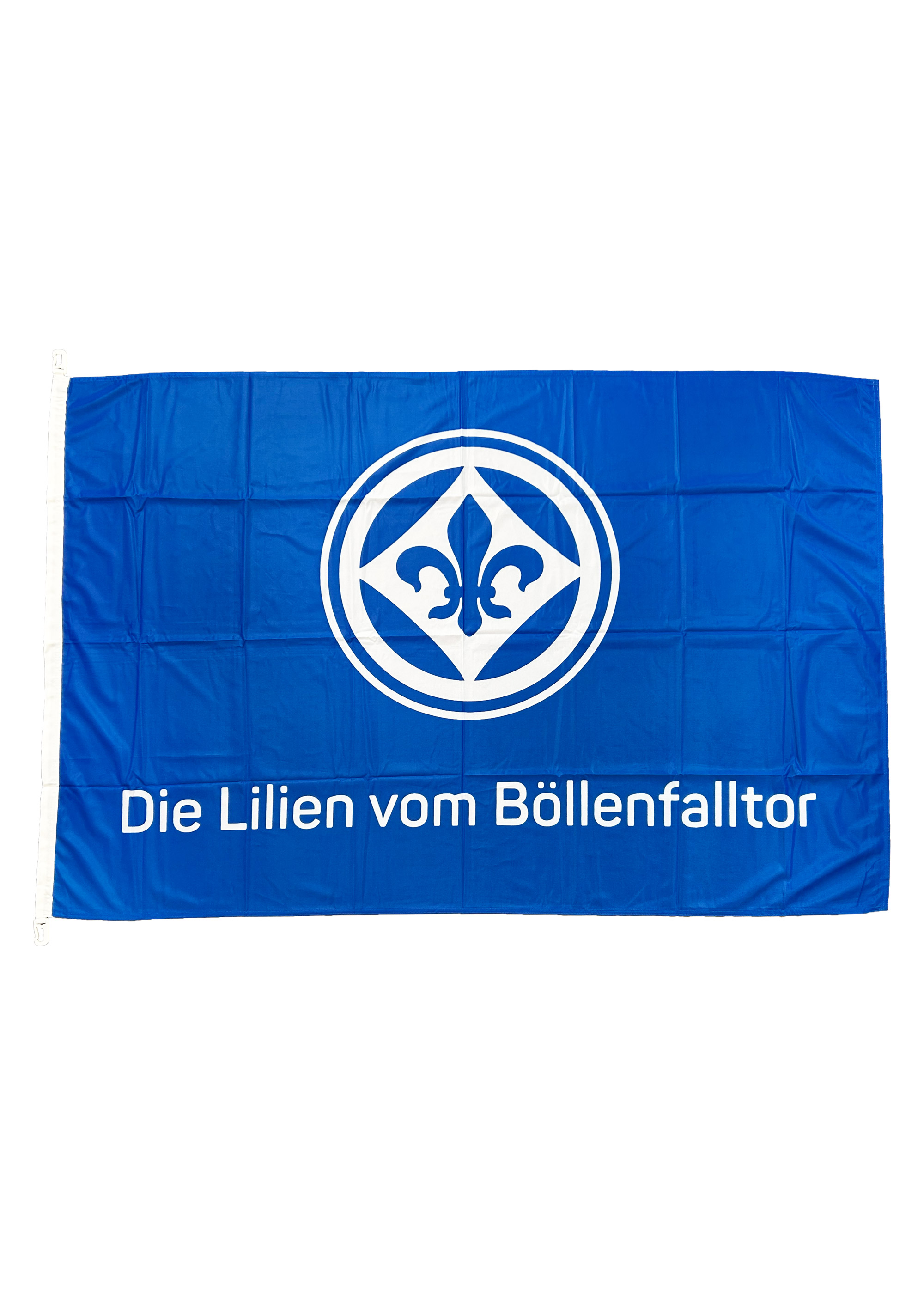 SV 98 Hissfahne "Die Lilien vom Böllenfalltor", (150 x 100 cm)